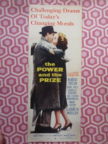 THE POWER AND THE PRIZE US INSERT (14"x 36") POSTER BURL IVES  R TAYLOR 1956