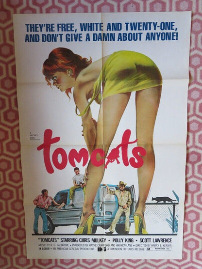 TOM CATS FOLDED US ONE SHEET POSTER CHRIS MULKEY POLLY KING SCOTT LAWRENCE 1977