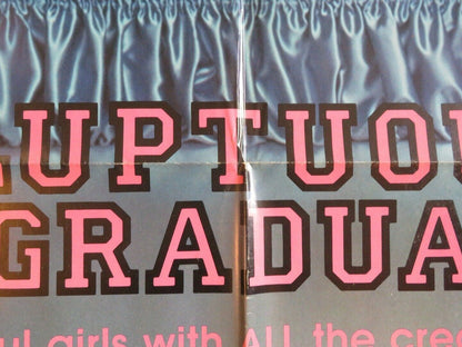 VOLUPTUOUS GRADUATES  FOLDED US ONE SHEET POSTER SALLY MARSHALL PENNY WARDEN '80