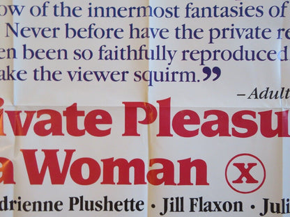 PRIVATE PLEASURES OF A WOMAN/Pleasures of a Woman FOLDED US ONE SHEET POSTER '83