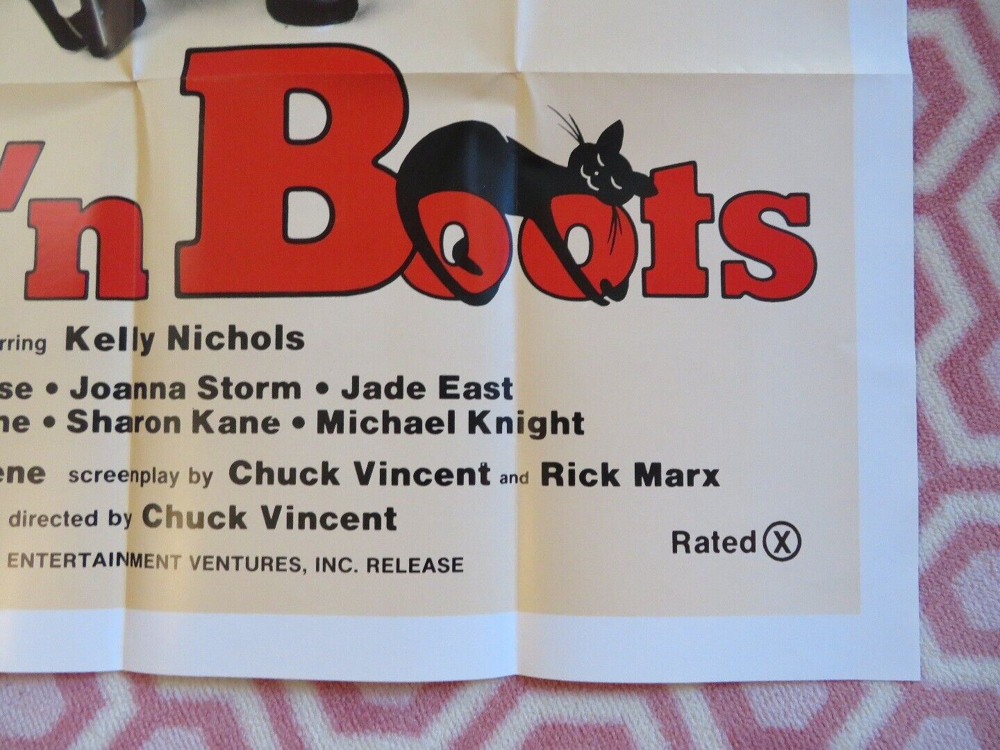 PUSS'N BOOTS FOLDED US ONE SHEET POSTER KELLY NICHOLS JOANNA STORM 1982