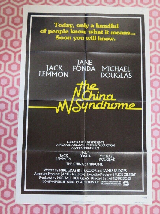 THE CHINA SYNDROME FOLDED US ONE SHEET POSTER JACK LEMMON JANE FONDA 1979