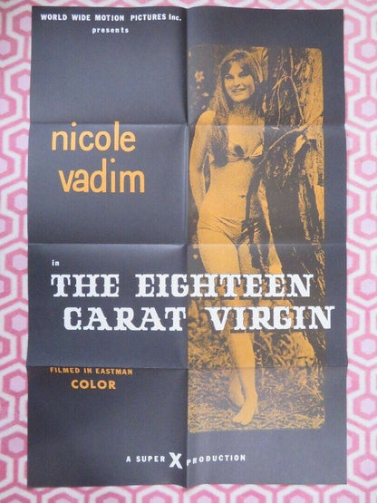 THE EIGHTEEN CARAT VIRGIN FOLDED US ONE SHEET POSTER NICOLE VADIM 1970