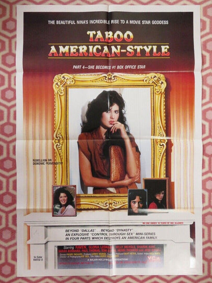 TABOO AMERICAN-STYLE/ AMERICAN TABOO FOLDED US ONE SHEET POSTER RAVEN GLORIA '83