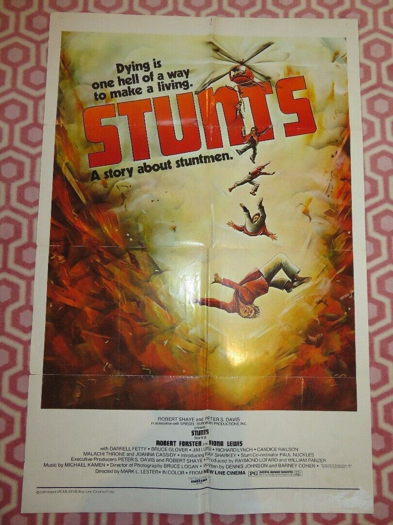 STUNTS FOLDED US ONE SHEET POSTER ROBERT FORSTER FIONA LEWIS 1977