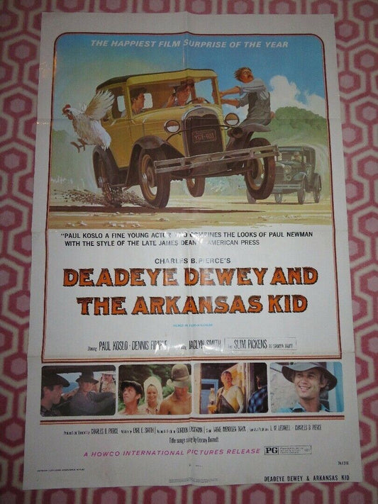 DEADEYE DEWEY & ARKANSAS KID/ Bootleggers FOLDED US ONE SHEET POSTER 1974