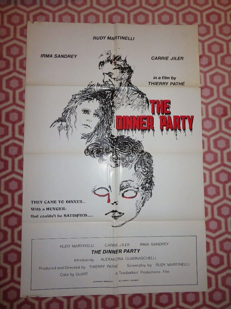 THE DINNER PARTY FOLDED US ONE SHEET POSTER ALEXANDRA GUARNASCHE 1979