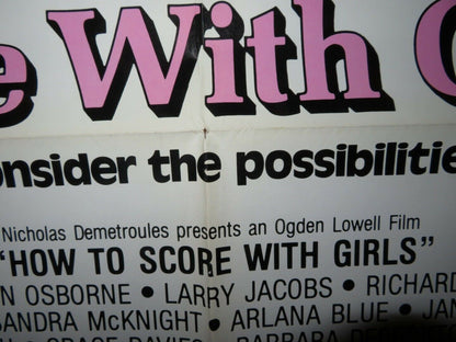 HOW TO SCORE WITH GIRLS (CRY YOUR PURPLE HEART OUT) FOLDED US ONE SHEET POSTER