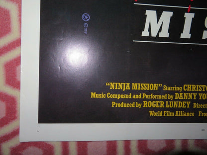 NINJA MISSION  FOLDED US ONE SHEET POSTER CHRISTOPHER KOHLBERG HANNA POLA 1984