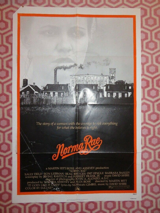 NORMA RAE FOLDED US ONE SHEET POSTER SALLY FIELD RON LEIBMAN 1979