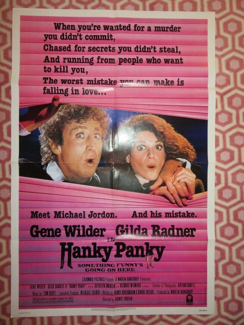 HANKY PANKY  FOLDED US ONE SHEET POSTER GILDA RADNER GENE WILDER 1982