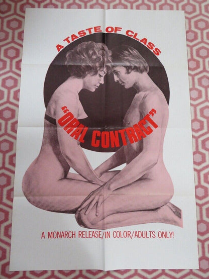 ORAL CONTRACT FOLDED US ONE SHEET POSTER 1970'S/1980'S