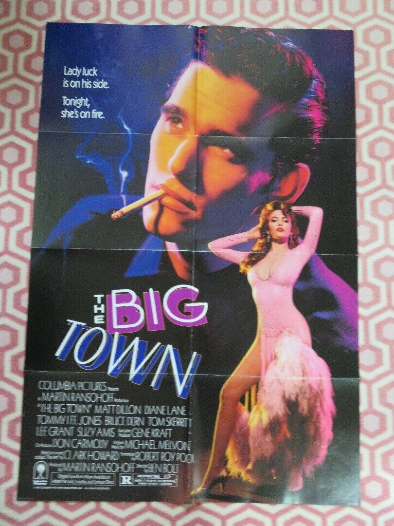 THE BIG TOWN  FOLDED US ONE SHEET POSTER MATT DILLION DIANE LANE 1987