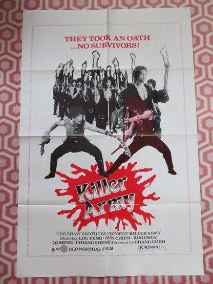 KILLER ARMY /The Rebel Intruders KUNG FU FOLDED US ONE SHEET POSTER 1980