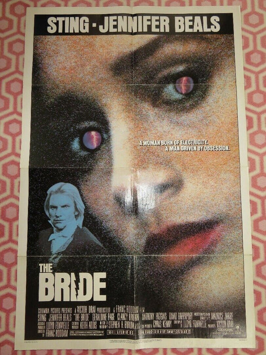 THE BRIDE FOLDED US ONE SHEET POSTER STING JENNIFER BEALS 1985