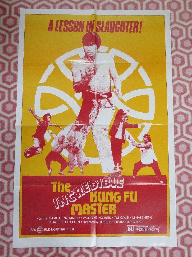 THE INCREDIBLE KUNG FU MASTER  FOLDED US ONE SHEET POSTER SAMO HUNG KIM PO 1979