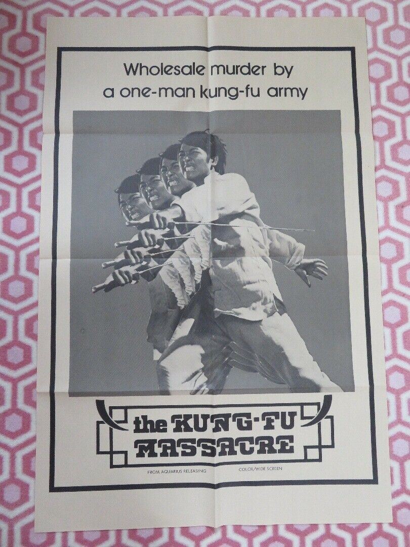 THE KUNG-FU MASSACRE FOLDED US ONE SHEET POSTER CHARLES HEUNG 1974