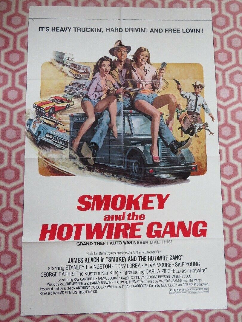 SMOKEY AND THE HOTWIRE GANG 38"x24.53" FOLDED US ONE SHEET POSTER 1979