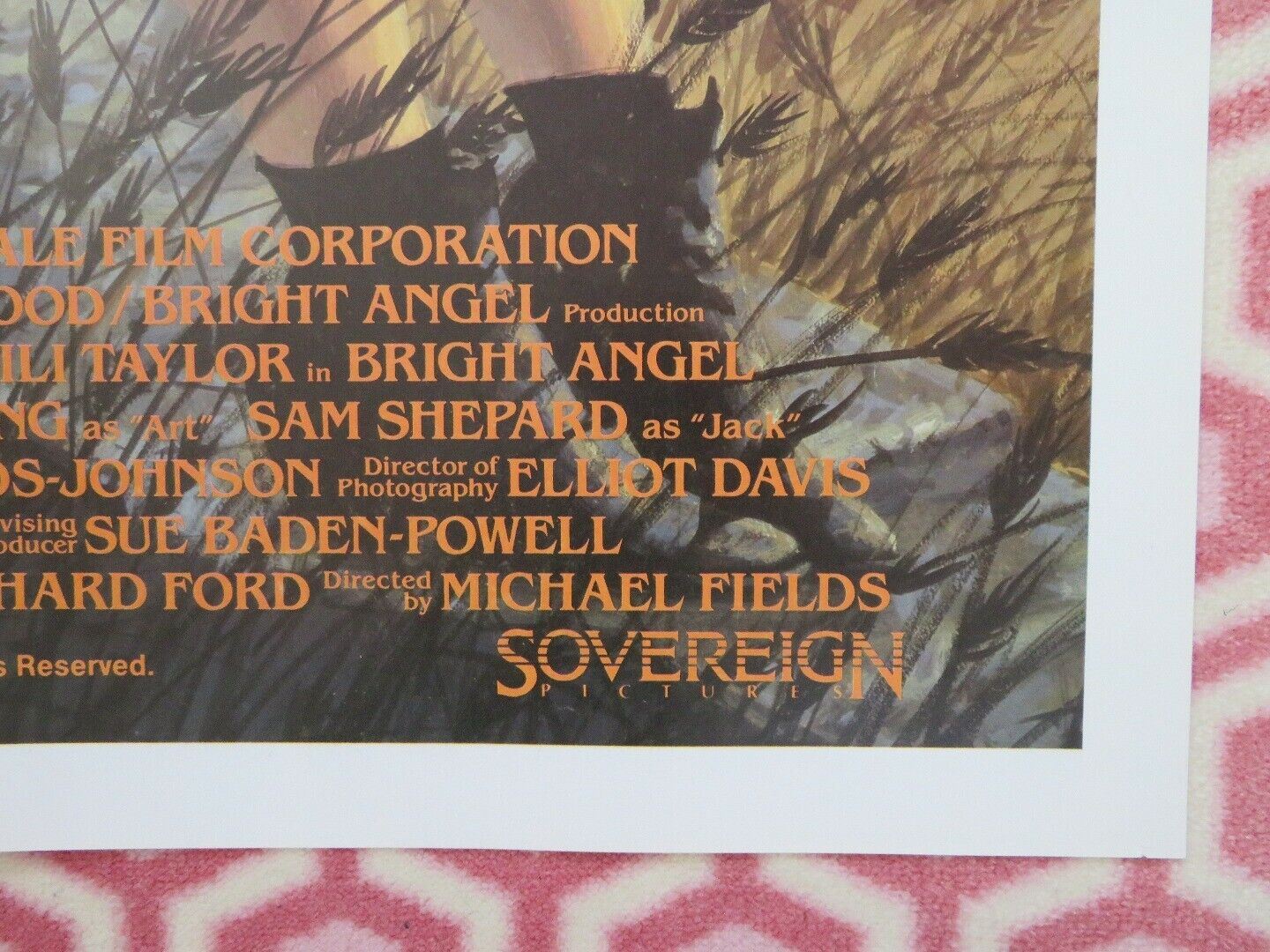 BRIGHT ANGEL FOLDED US ONE SHEET POSTER LILI TAYLOR BILL PULLMAN 1990