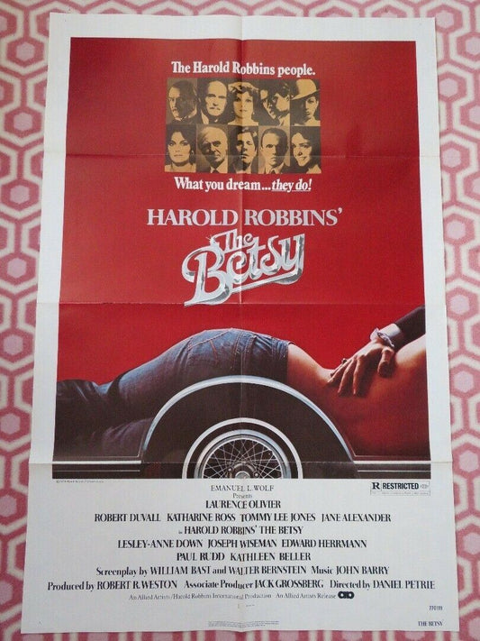 THE BETSY  FOLDED US ONE SHEET POSTER HAROLD ROBBIN ROBERT DUVALL 1978