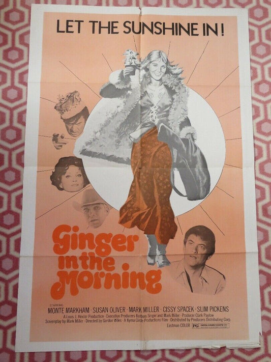 GINGER IN THE MORNING FOLDED US ONE SHEET POSTER SLIM PICKENS MONTE MARKHAM 1974