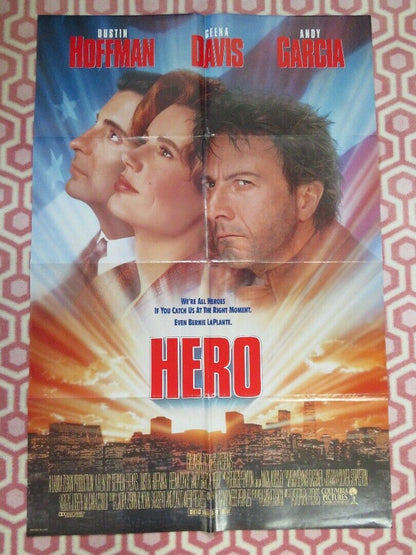 HERO FOLDED US ONE SHEET POSTER DUSTIN HOFFMAN GEENA DAVIS 1992