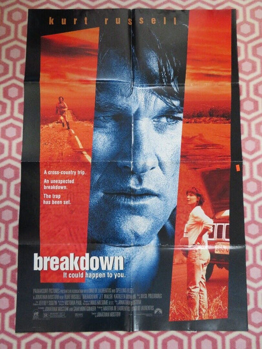 BREAKDOWN  FOLDED US ONE SHEET POSTER KURT RUSSELL J.T.WALSH 1997