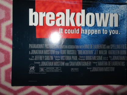 BREAKDOWN  FOLDED US ONE SHEET POSTER KURT RUSSELL J.T.WALSH 1997