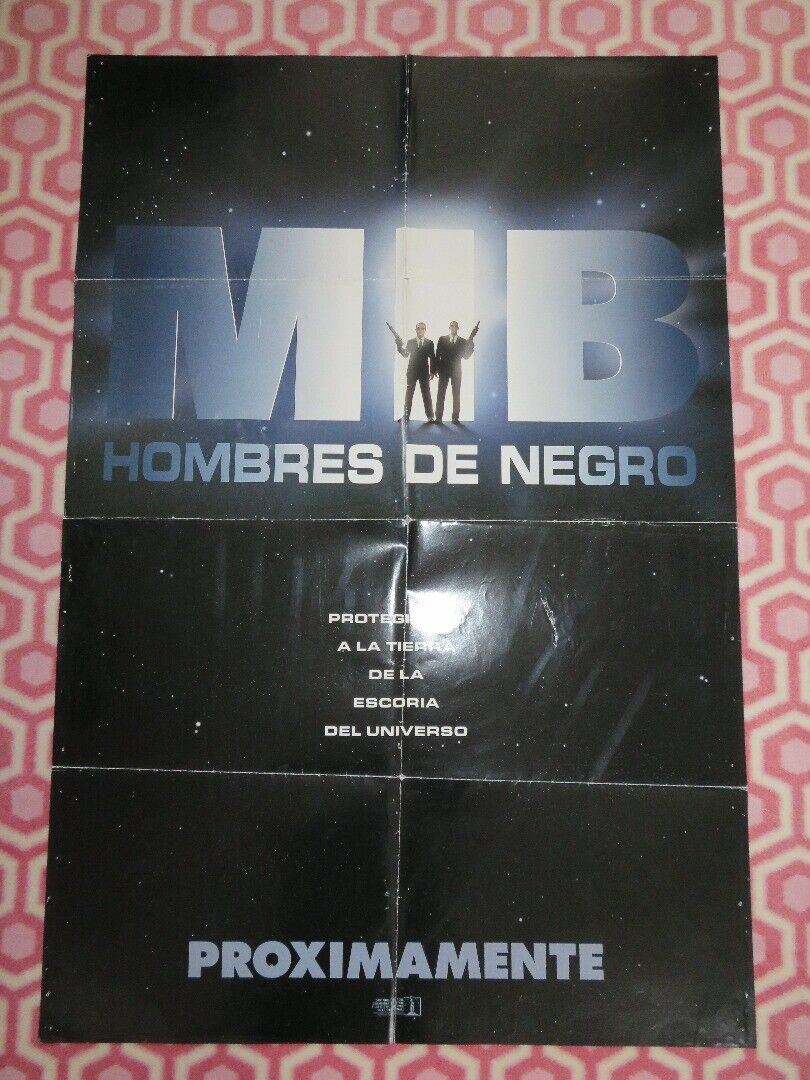 MEN IN BLACK SPANISH FOLDED US ONE SHEET POSTER WILL SMITH TOMMY LEE JONES 1997