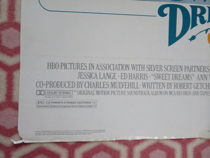 SWEET DREAMS FOLDED US ONE SHEET POSTER JESSICA LANGE ED HARRIS 1985