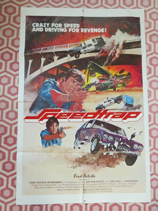 SPEEDTRAP FOLDED US ONE SHEET POSTER JOE DON BAKER TYNE DALY 1977