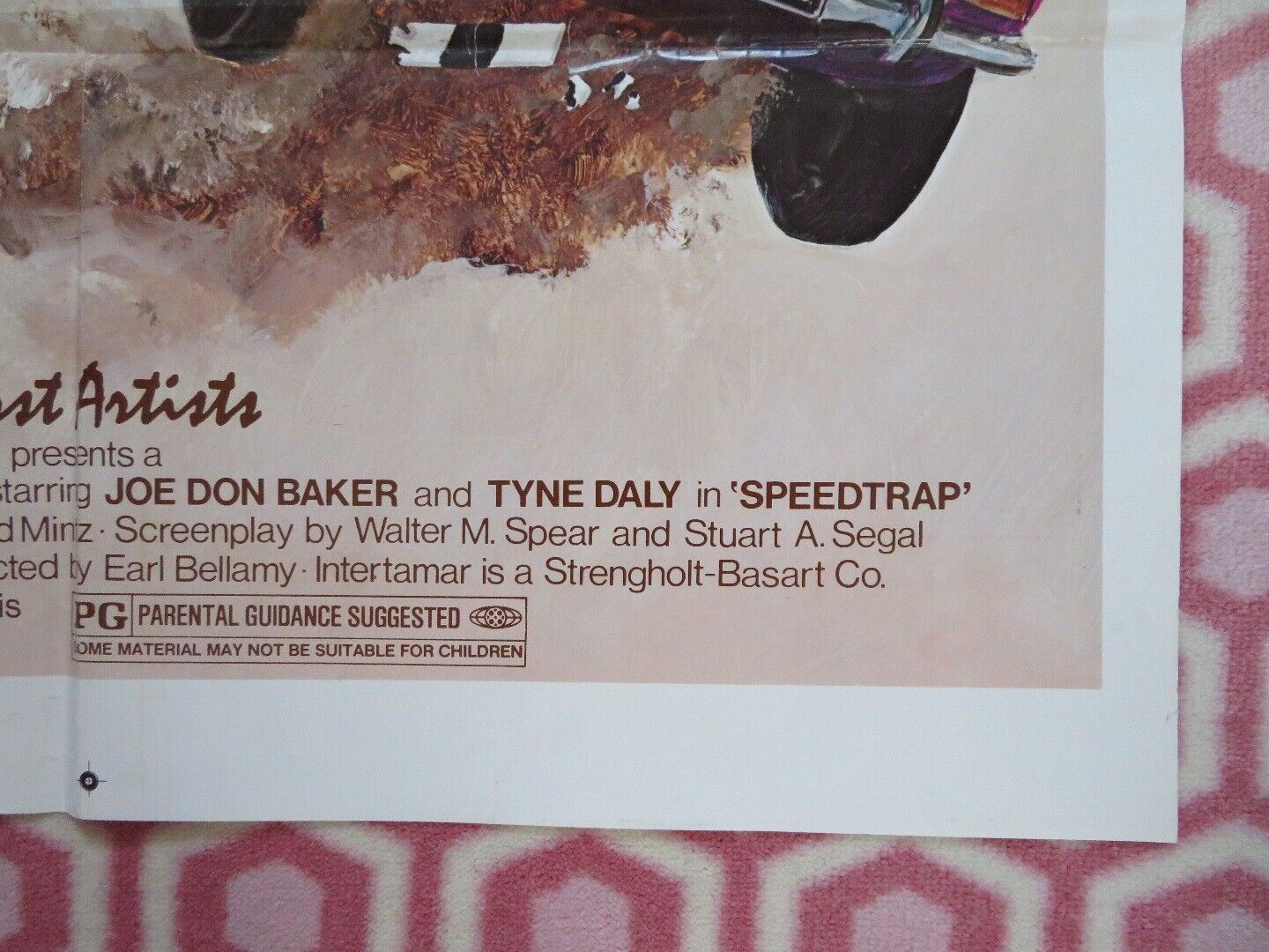 SPEEDTRAP FOLDED US ONE SHEET POSTER JOE DON BAKER TYNE DALY 1977