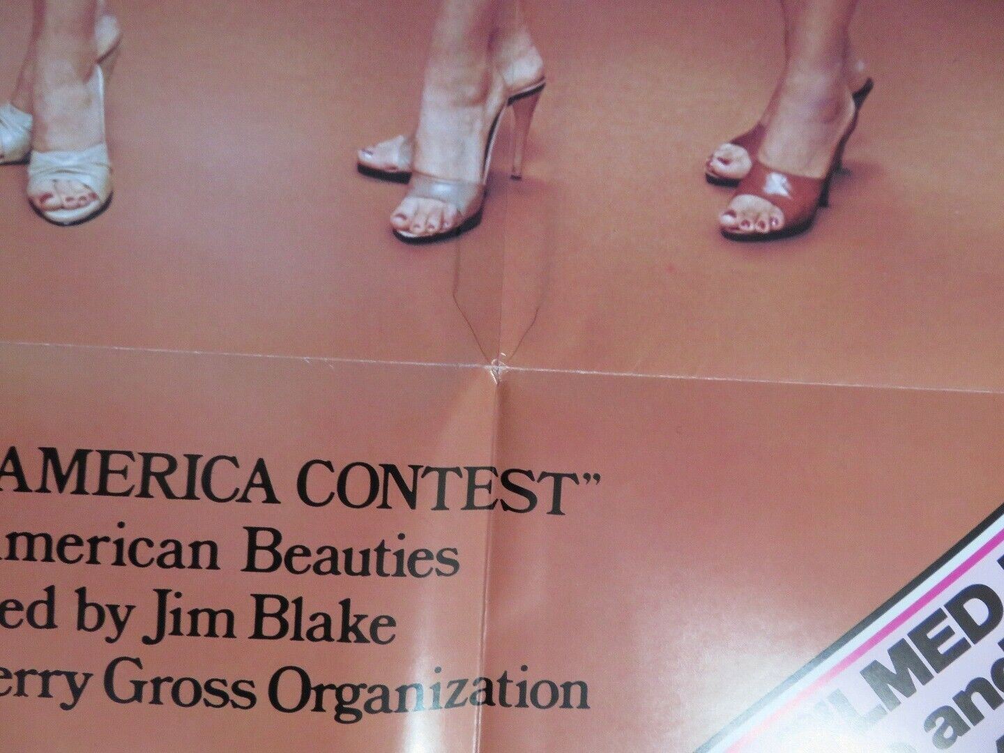 THE MISS NUDE AMERICA CONTEST FOLDED US ONE SHEET POSTER JIM BLAKE 1976