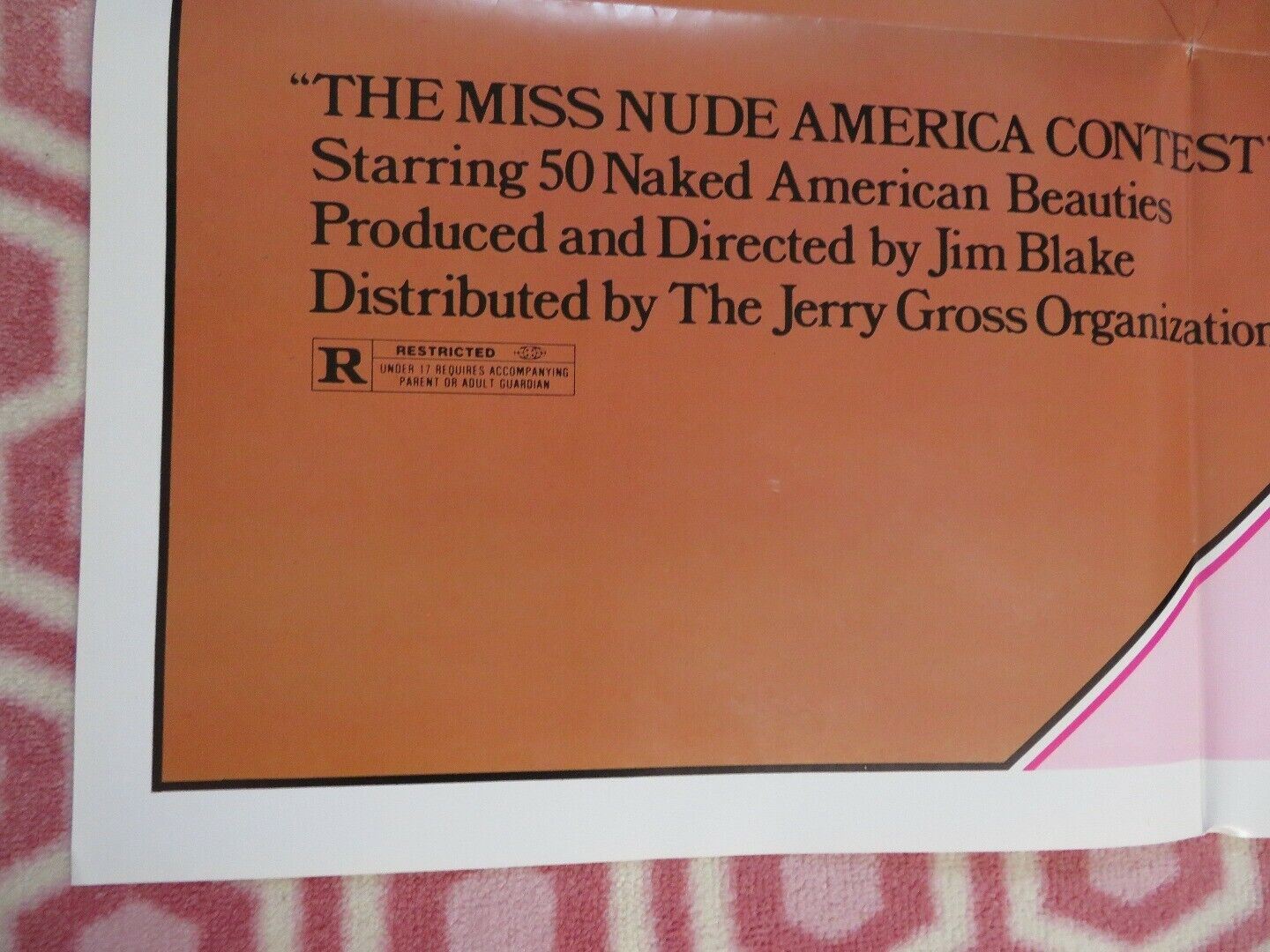 THE MISS NUDE AMERICA CONTEST FOLDED US ONE SHEET POSTER JIM BLAKE 1976