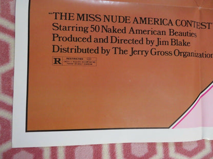 THE MISS NUDE AMERICA CONTEST FOLDED US ONE SHEET POSTER JIM BLAKE 1976