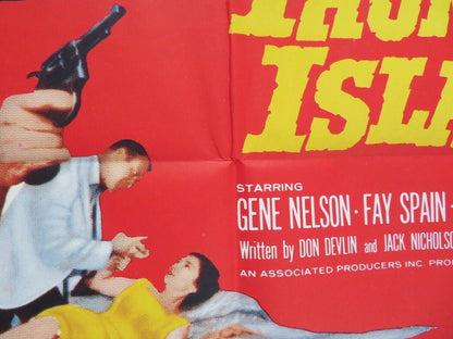 THUNDER ISALND FOLDED US ONE SHEET POSTER GENE NELSON FAY SPAIN 1963