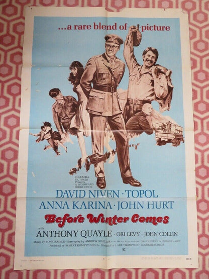 BEFORE WINTER COMES FOLDED US ONE SHEET POSTER ANTHONY QUAYLE 1969