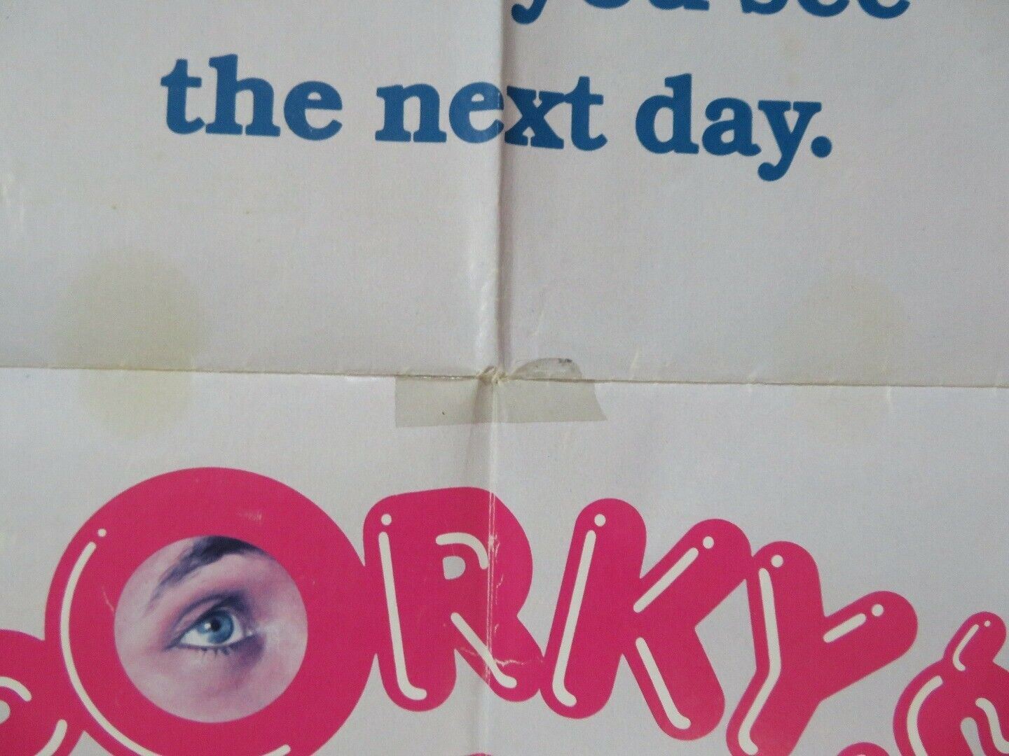 PORKY'S II:THE NEXT DAY FOLDED US ONE SHEET POSTER BOB CLARK 1983