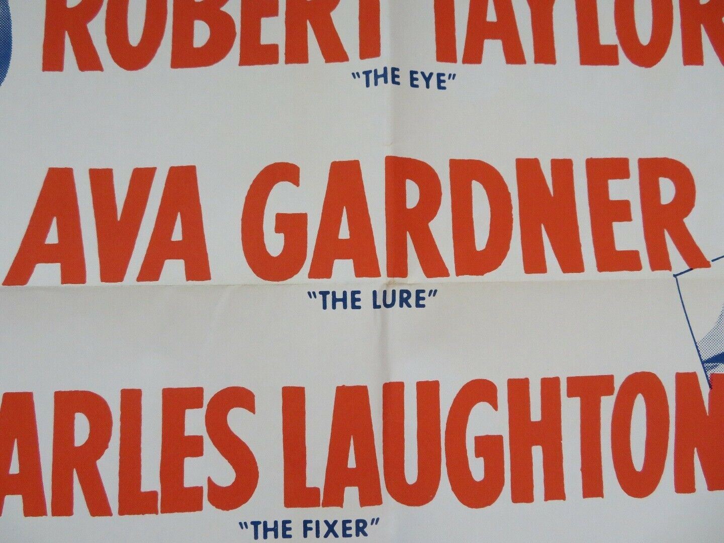 THE BRIBE FOLDED US ONE SHEET POSTER ROBERT TAYLOR AVA GARDNER 1949