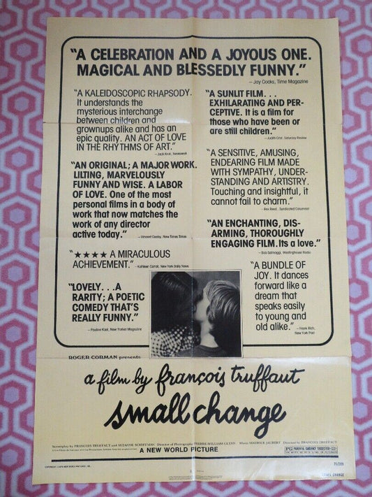 SMALL CHANGE  FOLDED US ONE SHEET POSTER FRANCOIS TRUFFAUT 1976