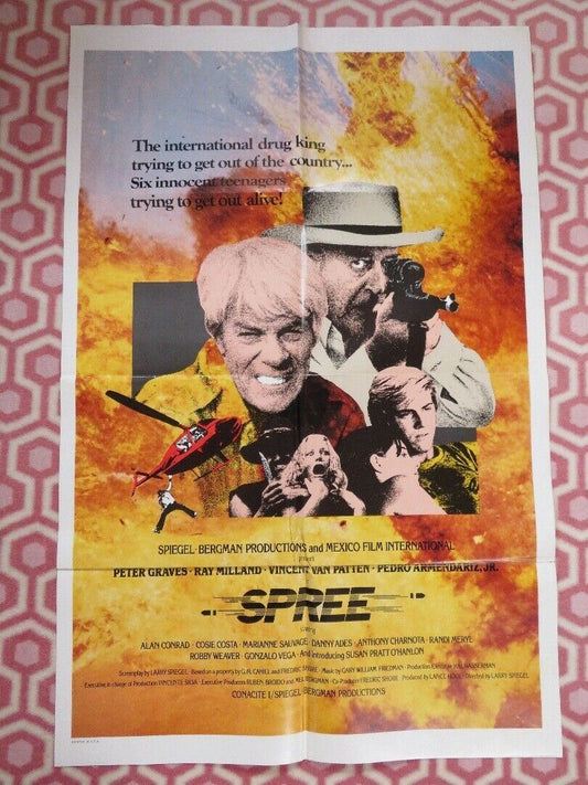 SPREE/Survival Run FOLDED US ONE SHEET POSTER PETER GRAVES RAY MILLAND 1979