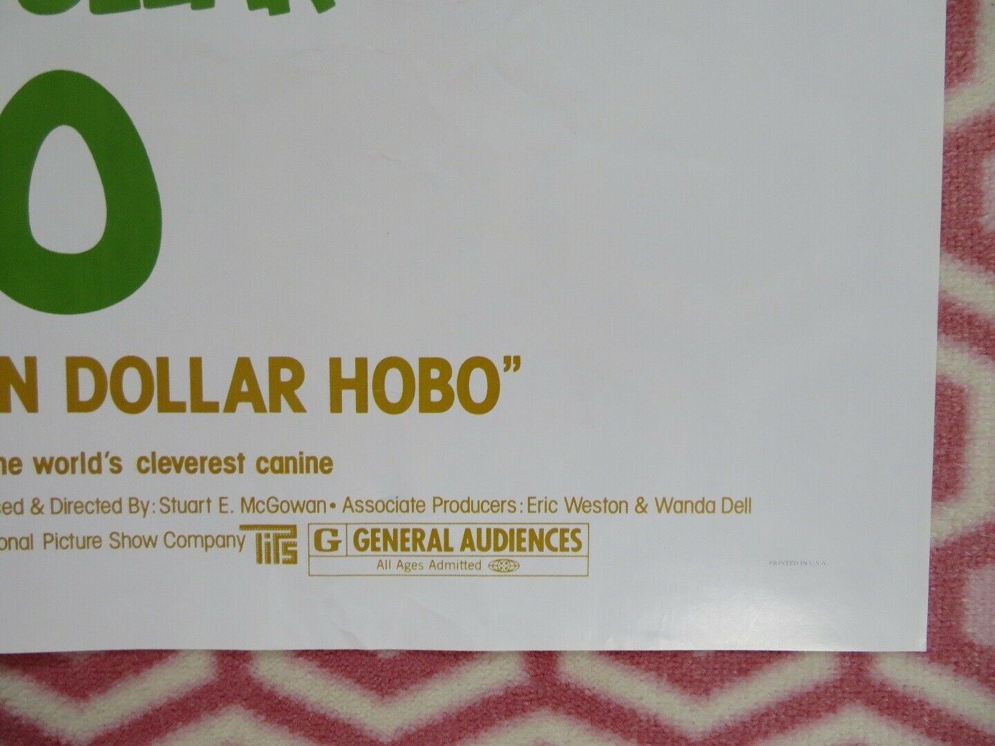 THE BILLON DOLLAR HOBO FOLDED US ONE SHEET POSTER TIM CONWAY WILL GEER 1977