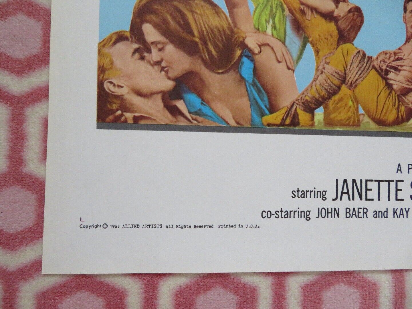 BIKINI PARADISE FOLDED US ONE SHEET POSTER JANETTE SCOTT KIERON MOORE 1967