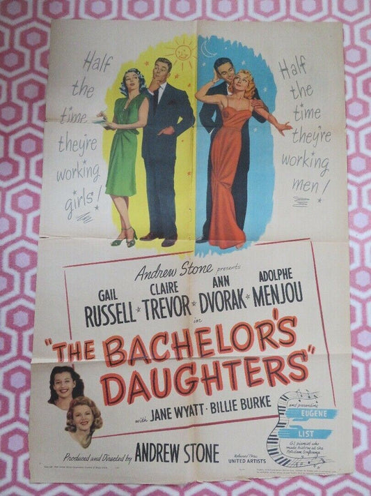 THE BACHELOR'S DAUGHTER'S  FOLDED US ONE SHEET POSTER G RUSSELL C TREVOR 1946