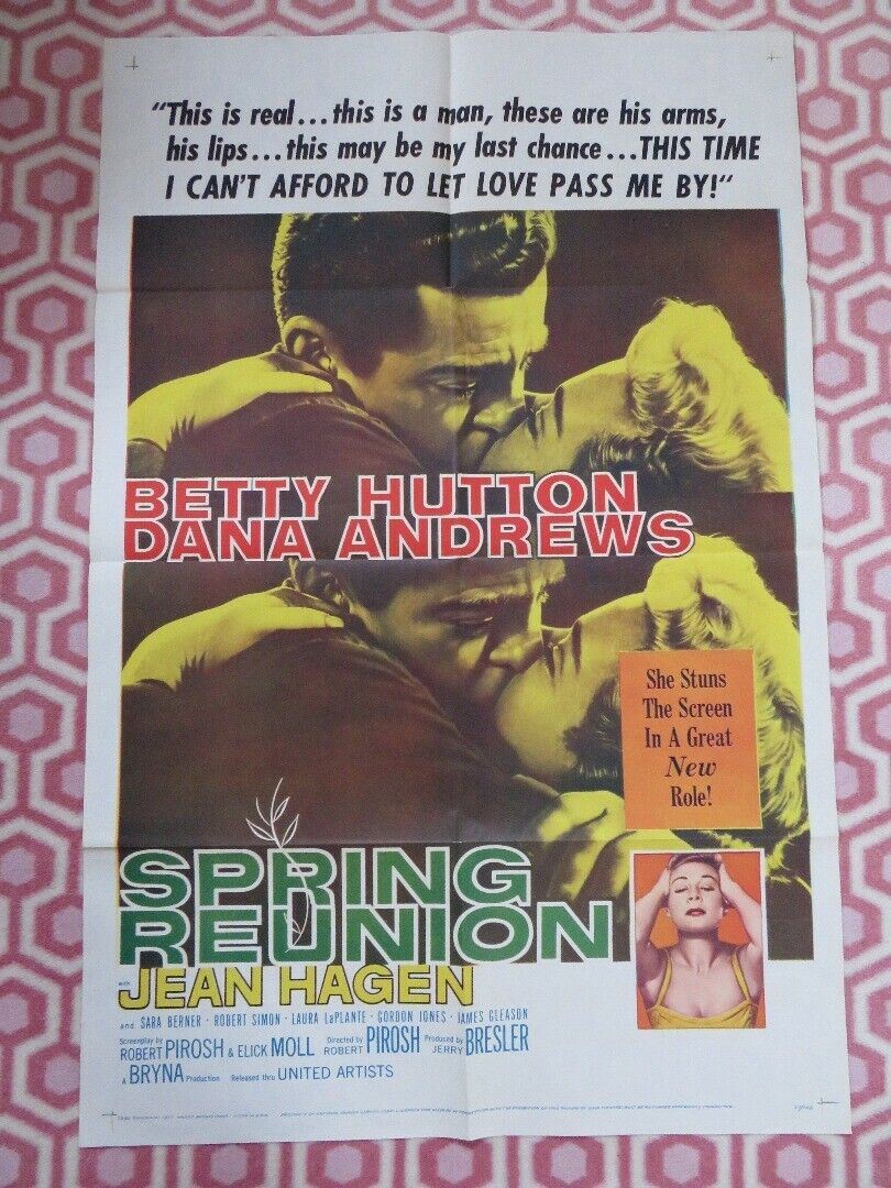 SPRING REUNION FOLDED US ONE SHEET POSTER JEAN HAGEN SRA BERNER 1957