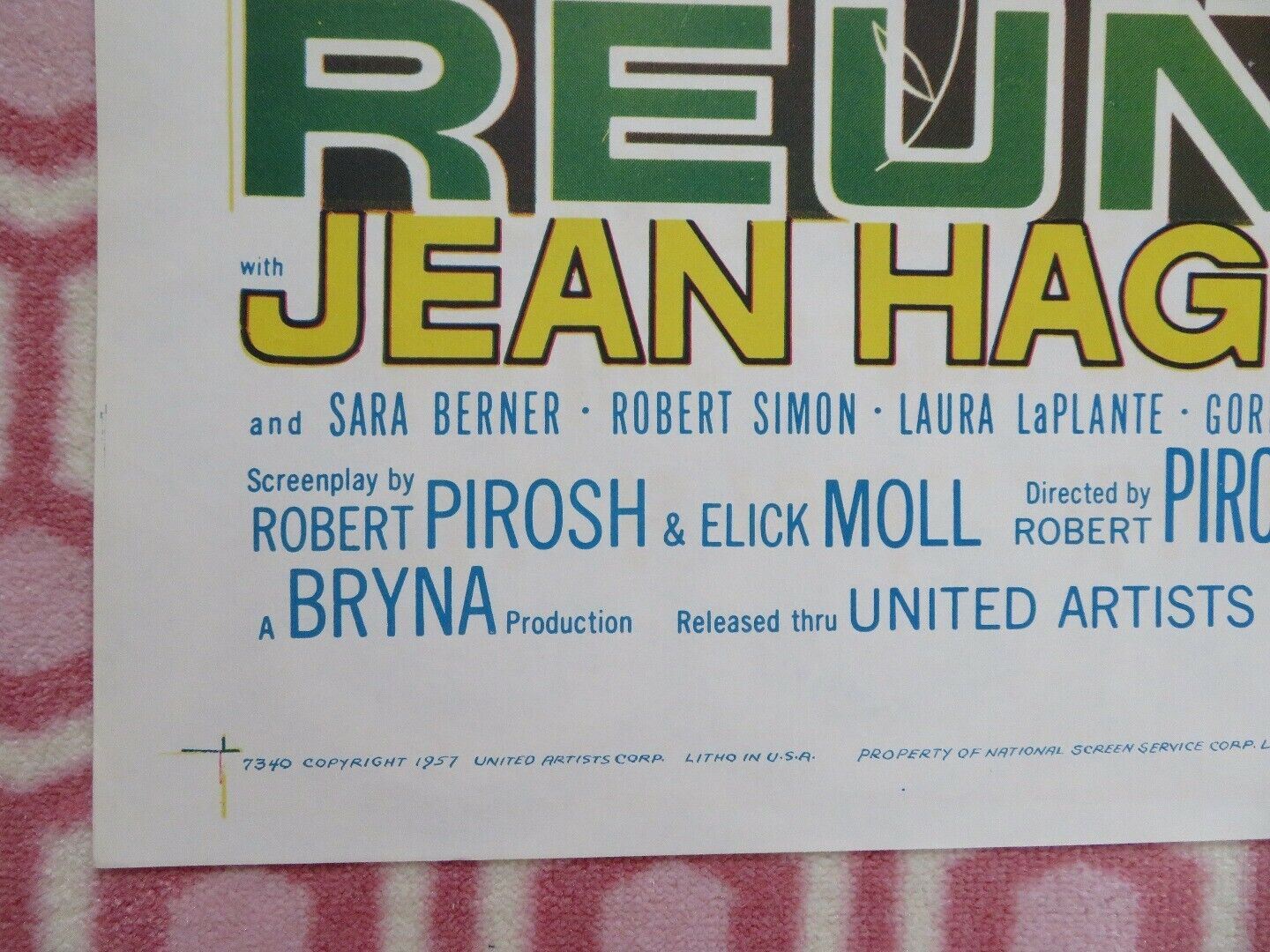 SPRING REUNION FOLDED US ONE SHEET POSTER JEAN HAGEN SRA BERNER 1957