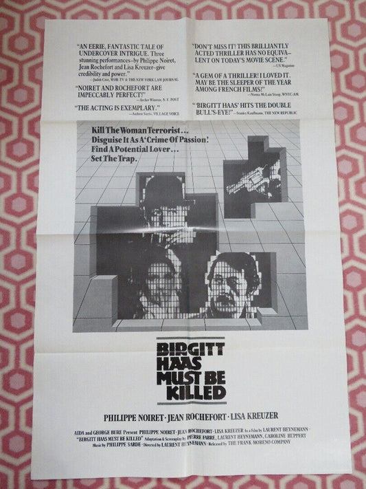 BIRGITT HASS MUST BE  FOLDED US ONE SHEET POSTER PHILIPPE NOIRET 1981