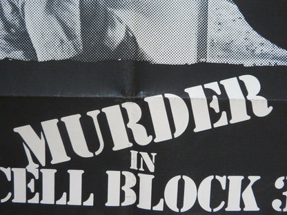 MURDER IN CELL BLOCK 3 / Fast-Walking FOLDED US ONE SHEET POSTER JAMES WOOD 1982