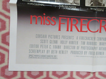 MISS FIRECRACKER FOLDED US ONE SHEET POSTER HOLLY HUNTER SCOT GLENN 1989