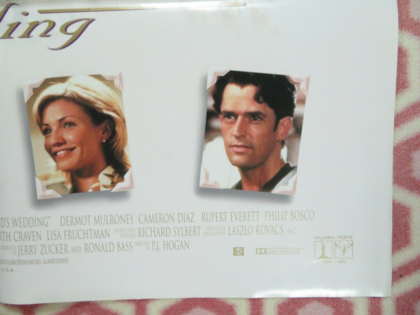 MY BEST FRIEND'S WEDDING  FOLDED US ONE SHEET POSTER J ROBERTS C DIAZ 1997